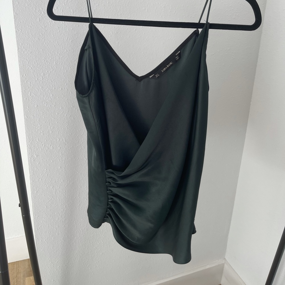 Silk wrap top - Zara